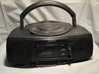 Sharp Qt - Ch1200 Portable Cd Changer Stereo Boombox Vintage 90s,  Rare,