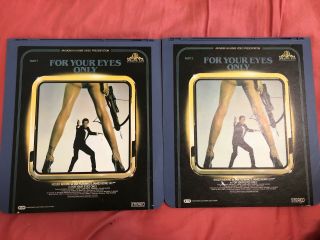 For Your Eyes Only James Bond 007 2 Disc Set Ced Video Disc Videodisc Movie Rare