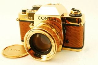768 Contax Rts Gold,  Planar 50mm F/1.  4 Gold N Very Rare