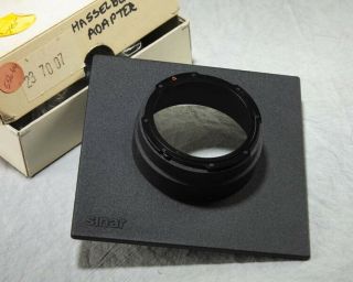 Sinar 4x5 large format camera to Hasselblad body lens board adapter mount rare 2