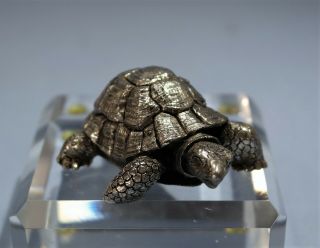 Tekform Sterling Silver Miniature Model Of A Turtle