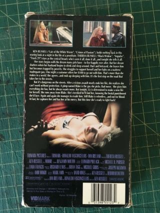 Whore VHS Theresa Russell Benjamin Mouton Ken Russell Vidmark DRAMA unrated RARE 2