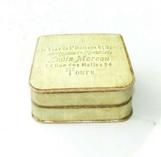 Old Vintage Antique Art Nouveau French Card Earring Box