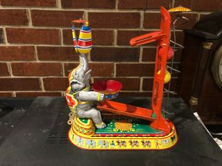 Rare Wind - Up Tin Toy Circus Elephant Made In Germany Great