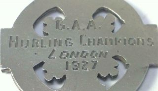 Antique Irish Sterling Silver Fob Medal (G.  A.  A.  Hurling) – 1927 2