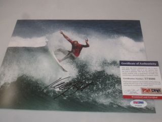 Kelly Slater Signed 8x10 Photo Psa/dna Surfing Legend Rare Wow U74860
