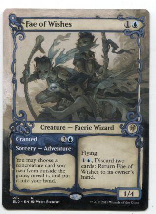 Fae Of Wishes Altered Art Mtg Magic Hand Painted Commander Edh