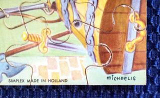 VTG RARE 1970 ' S SIMPLEX WOODEN PUZZLE,  BREMEN TOWN MUSICIANS,  HOLLAND,  MICHAELIS 2
