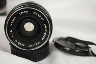 Rare Olympus 35mm F/2.  8 Prime Lens G.  Zuiko Om - System Mount Auto - W