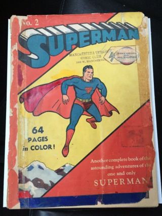 Rare 1939 Golden Age Superman 2 Classic Cover
