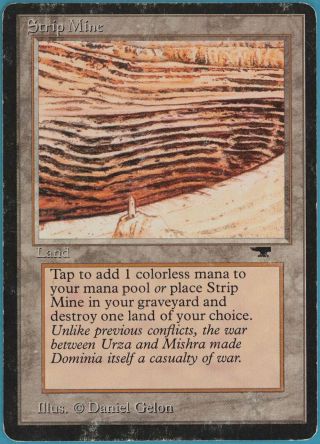 Strip Mine (d Tower) Antiquities Heavily Pld Land Uncommon Card (95214) Abugames