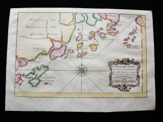 1754 Bellin: Map Of Asia,  China,  Guangzhou,  Macau,  Hong Kong,  Chekiang