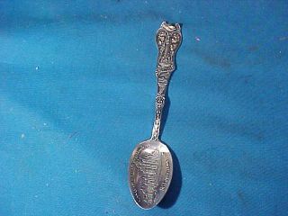 1904 St Louis Worlds Fair Souvenir Sterling Spoon W Palace Of Electricity