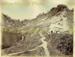 Albumen Photo Bathing Luccomb Chine Isle Of Wight Antique Album Page C.  1880