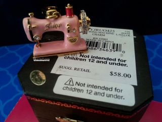 Juicy Couture Pink Sewing Machine Charm Rare And Vhtf Tagged Box In Euc