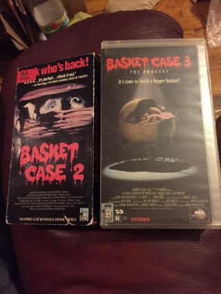 Basket Case 2 & 3 Rare Vhs Horror Movies Halloween Frank Henenlotter