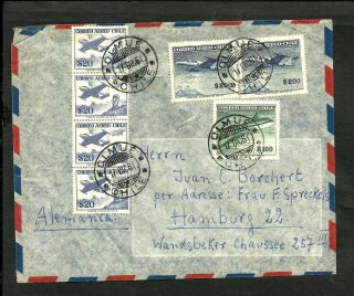 Chile To Germany Air Mail Cover,  Olmue Cancel,  Rare