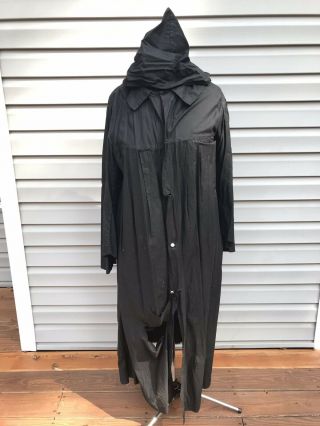 Antique Odd Fellows Black Hooded Robe Executioner Robe Halloween Costume