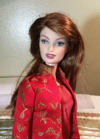 Rare Barbie Fashion Fever Drew Barbie Doll Asian Inspired Red/auburn Hair