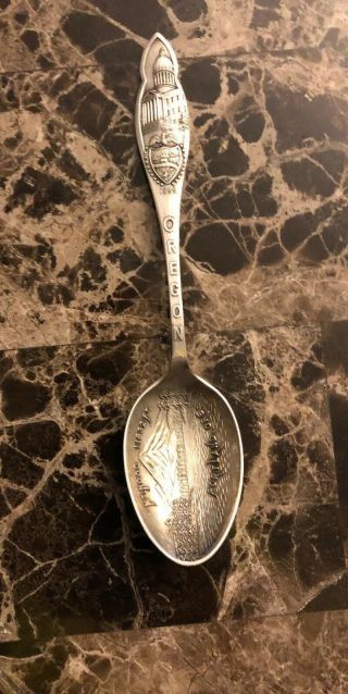 Mount Hood Oregon Sterling Silver Spoon 5 1/2” 1859 Oregon State