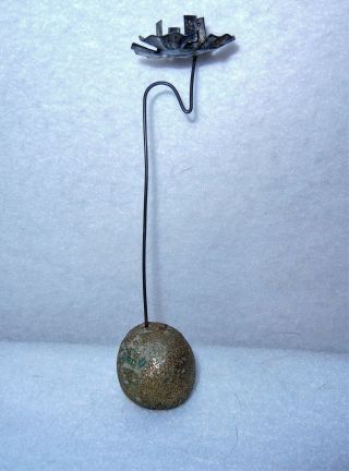 Antique Ball Weighted Christmas Tree Candle Holder,  5 " Long