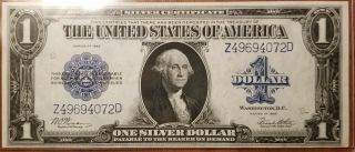 1923 $1 Silver Certificate Large Note Horse Blanket Rare Hard To Find