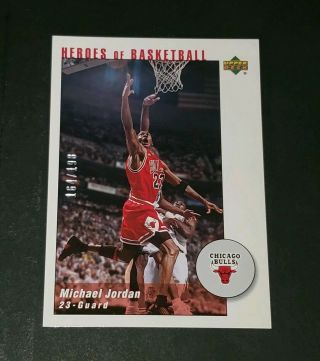 2002 - 03 Ud Authentics Michael Jordan Heroes Of Basketball Mj1 Bulls /198 Rare