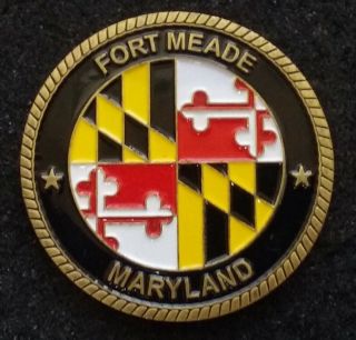 Rare Fort Meade Maryland Home Of The Nsa National Security Agency Challenge Coin