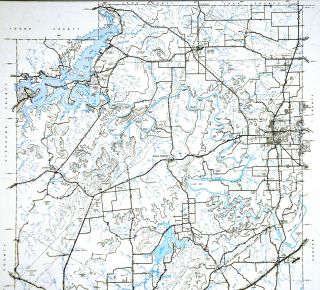 Texas Map - Palo Pinto County - Mineral Wells Possum Kingdom Lake Strawn Oran TX 2
