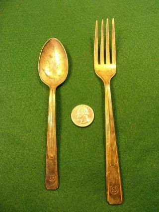2 Of 3,  Vtg Antique Silverplated " Sheraton " Hotel Spoon & Fork,  Reed & Barton