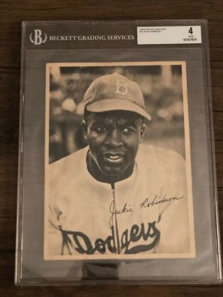 1947 Brooklyn Dodgers Jackie Robinson Team Issue (rookie) Rare Bgs 4 Rc