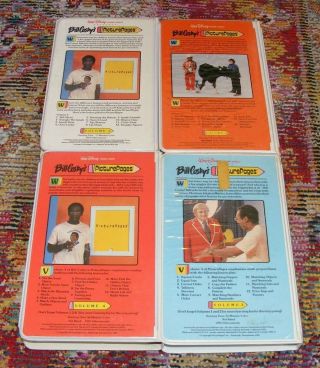 Disney Clamshell Bill Cosby‘s Picture Pages Vol 1 2 3 & 4 VHS Tapes Rare 1985 3