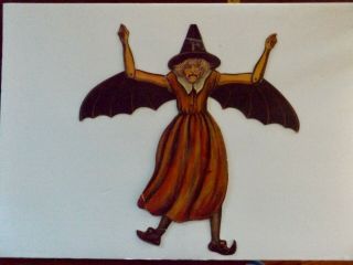 Vintage Rare Early Halloween Witch Decoration Biestle,  Luhrs