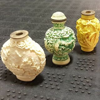 Three Antique Chinese Snuff Bottles