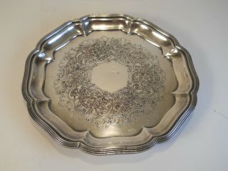 Sheffield Vintage Silver Plated On Copper 8 " Tray Made In England