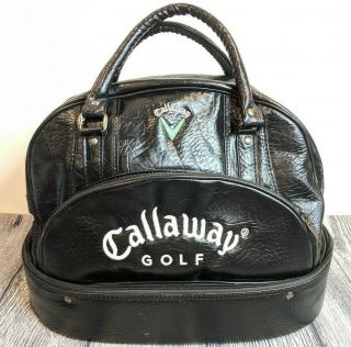 Vintage Callaway Golf Black Golf Shoe Duffle Gym Country Club Carry On Bag Rare