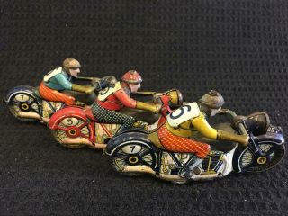 3 " Rare " Centola Penny Toy Motorcycles Italia - 1930 