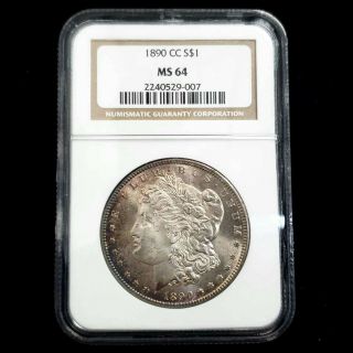1890 Cc Us Morgan Silver $1 One Dollar Ngc Ms64 Rare Better Date Coin Wx9007