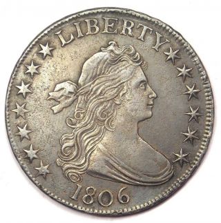 1806 Draped Bust Half Dollar 50c O - 109 - Au Details - Rare Early Coin