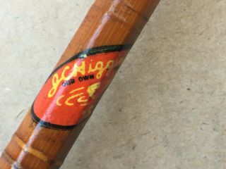 Antique Jc Higgins Bamboo Fly Fishing Rod 8 