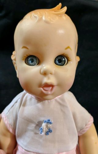 Vintage Gerber Baby Doll Moving Eyes Rubber Body Molded Head