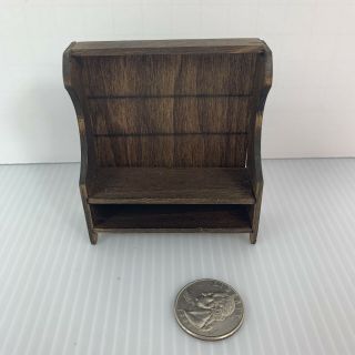 Vintage Dollhouse Miniature Wooden Bench Mudroom 3 " Tall