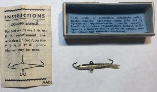 Vintage Rapala Jigging W3 - S 1 1/2” Inch Long Hopes Silver Ice Fishing Jig