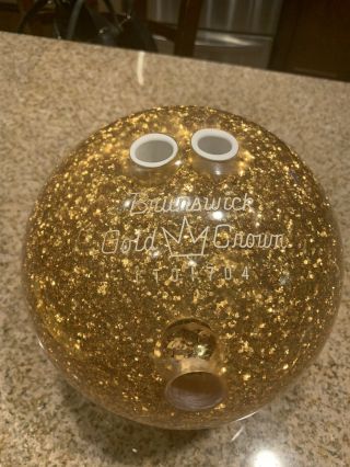 Rare Brunswick Gold Crown Bowling Ball 15lb Storm Ebonite Columbia Hammer Dv8