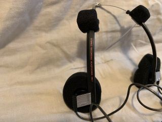 Rare Aiwa HM - 7 Walkman Foldable Headphones/Microphone Vintage Cassette 3