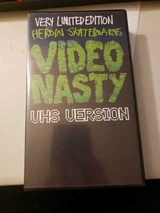 Heroin Skateboards Video Nasty Rare Very Limited Edition Vhs Version