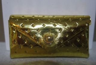 Vintage - 1960s Barbie Doll Holiday Dance Gold Dimpled Clutch Purse 1639,  1644,