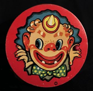 Antique T.  Cohn Tin Toy Cute Clown Noisemaker