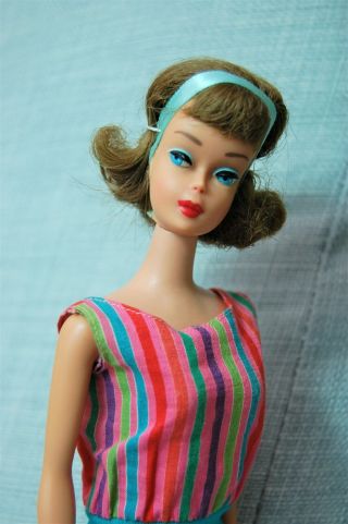 Vintage Barbie Sidepart American Girl Barbie Brownette 1965 1960 