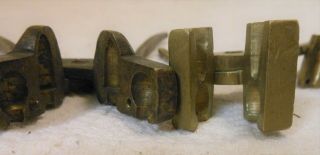 4 Antique 19th Century Brass & Iron Shot Ball And Bullet Molds 3